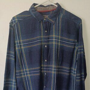 Men's Blue Plaid Flannel Size M